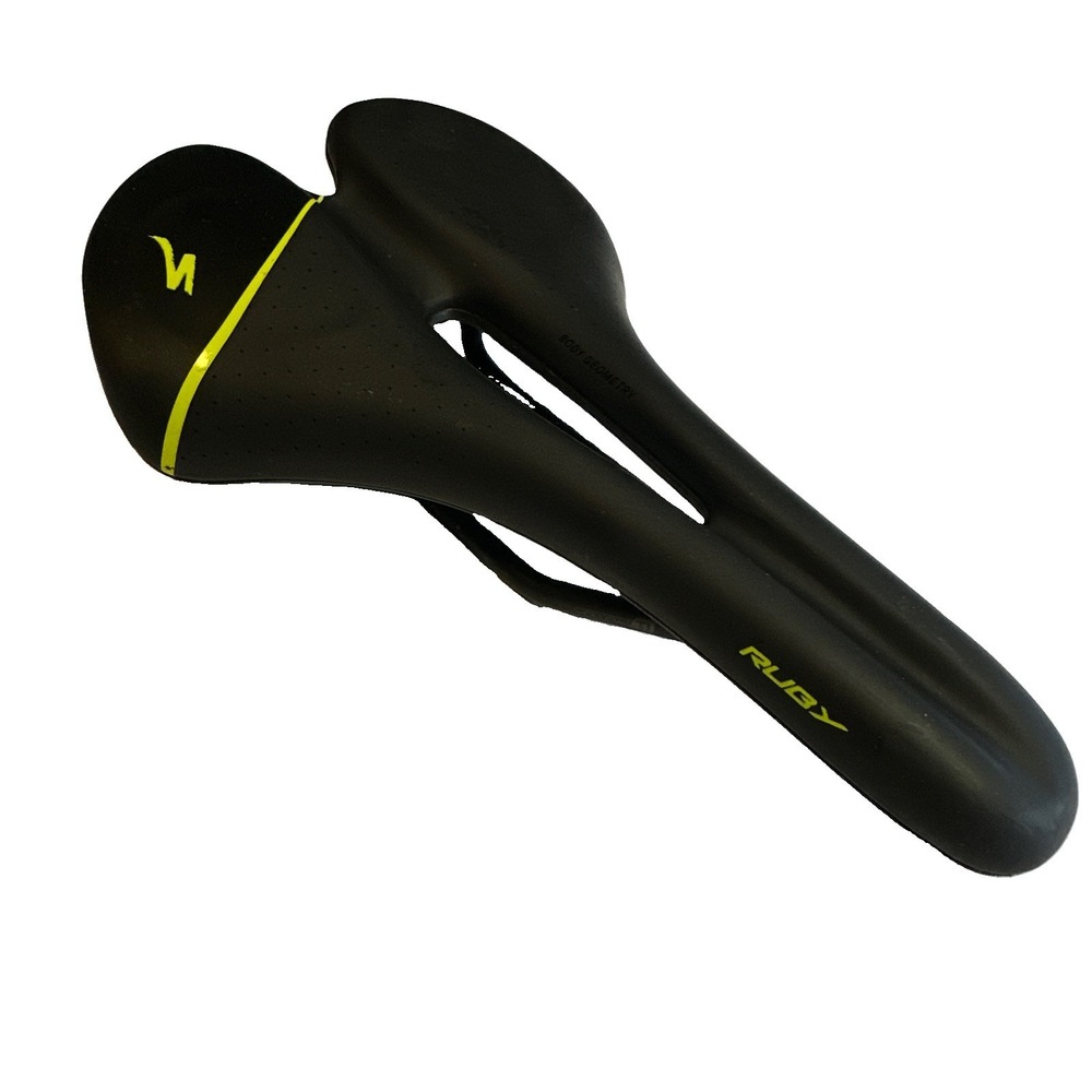 Specialized Body Geometry Ruby 155mm Bike Saddle Seat Black and Yellow VL-1808